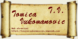Tomica Vukomanović vizit kartica